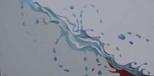 Stainless Tsunami  24 X48  $900.00