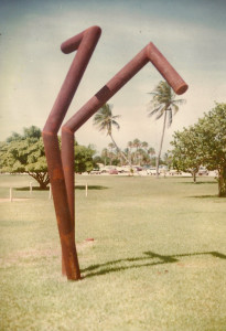 Steel pipe with a concrete base - 18' height Permanent collection, Florida Atlantic University, Boca Raton, FL.