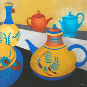 Teapot Serenade   30" x 30"   2013, Luzerne County College , Pa.  Permanent Collection