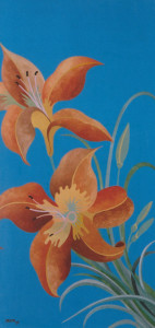 TODAY LILY  Acrylic 15" x 30"  August 2014, Lititz, Pa. 
 Josh Riggan  Private Collection